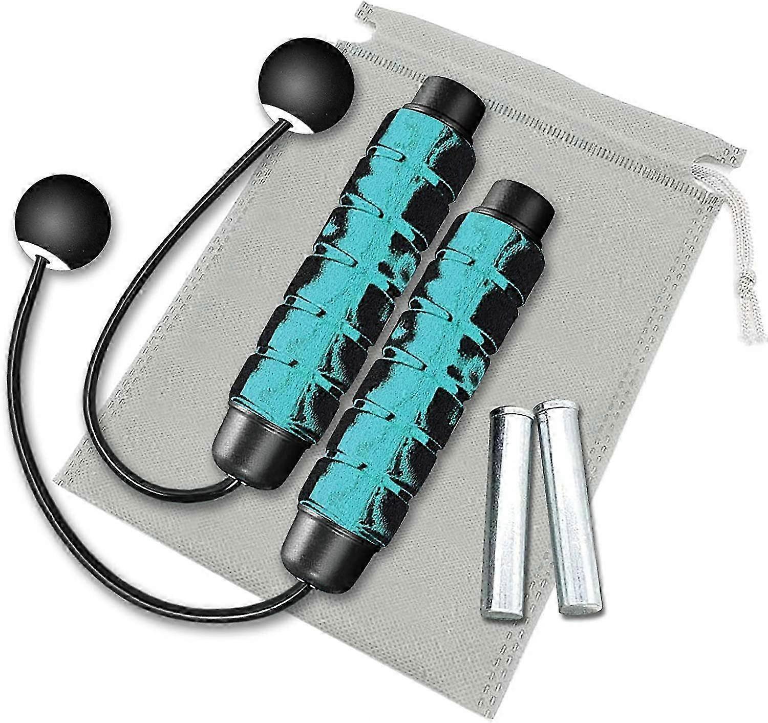 Jump Rope, with Foam - covered Handles, Ball - type Rope Ends, and Detachable Weights, Comes with a Carrying Pouch