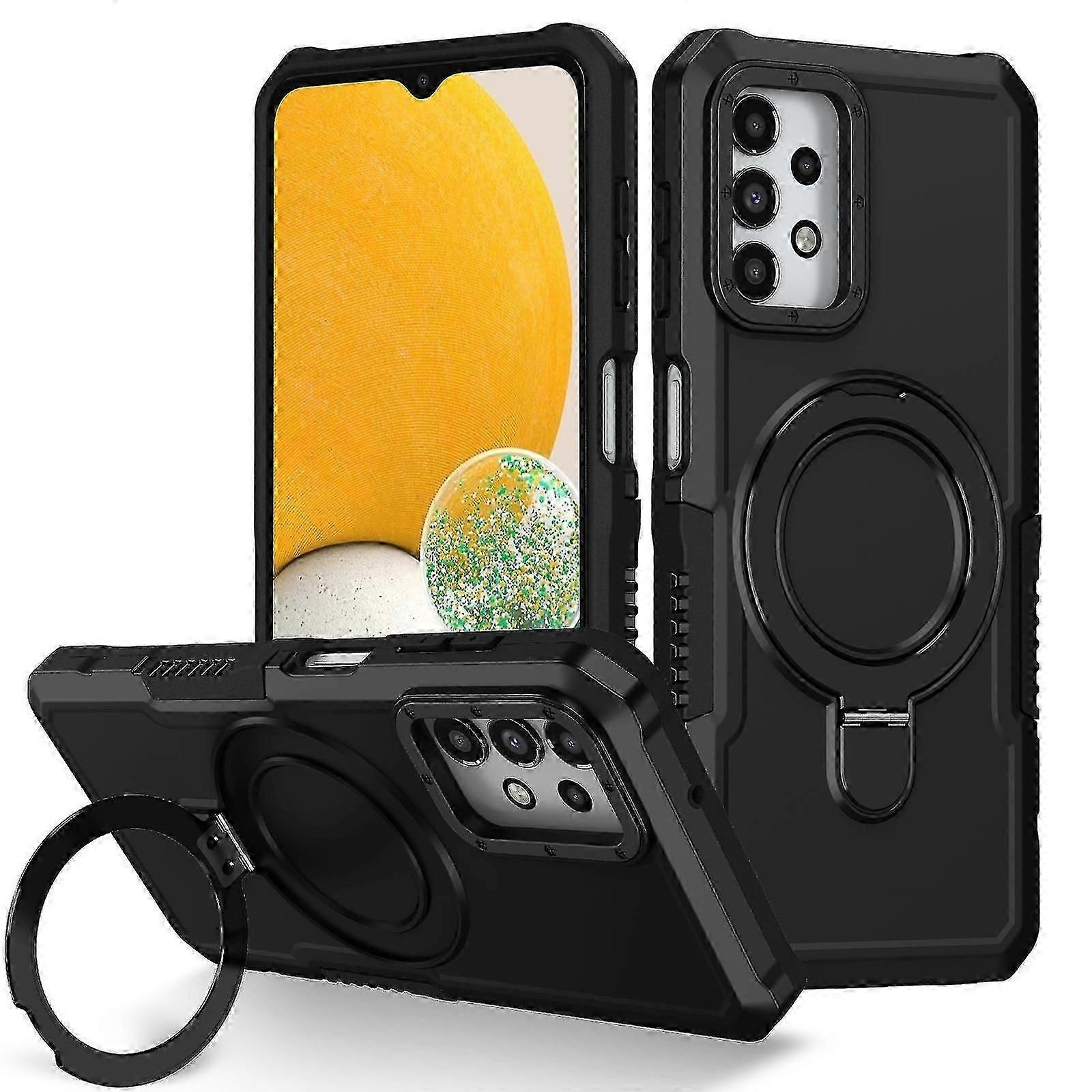 For Samsung Galaxy A13 5G/A13 4G Case Slim-Fit TPU+PC 2-in-1 Ring Kickstand Phone Back Shell