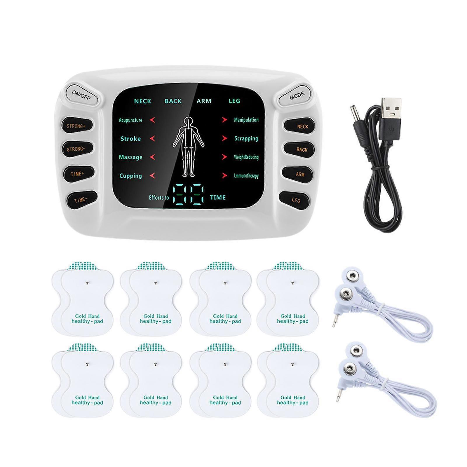 Electronic Pulse Massager Timer Function 8 Massage Modes for Neck Back Arms