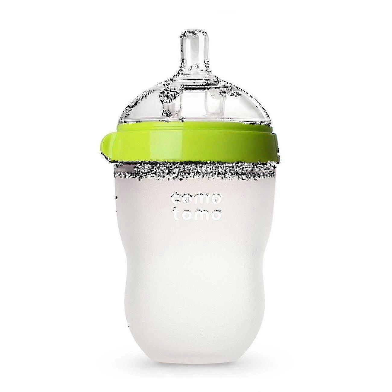 Biberón Comotomo Natural Feel, Verde, 8 Onzas-dwdz