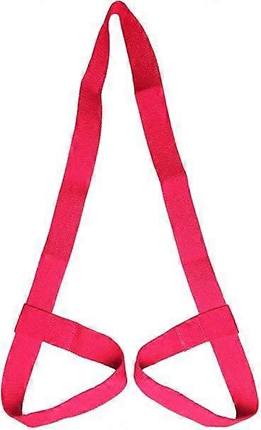 Yoga mat strap with adjustable loops to fit all mat sizes red(mat not included)
