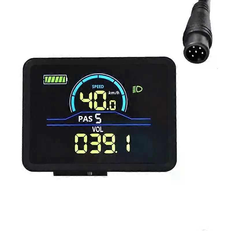 P5C Electric Bike LCD Display Meter 24V-60V Ebike Intelligent Display IP67 UART Colorful LCD Display Meter