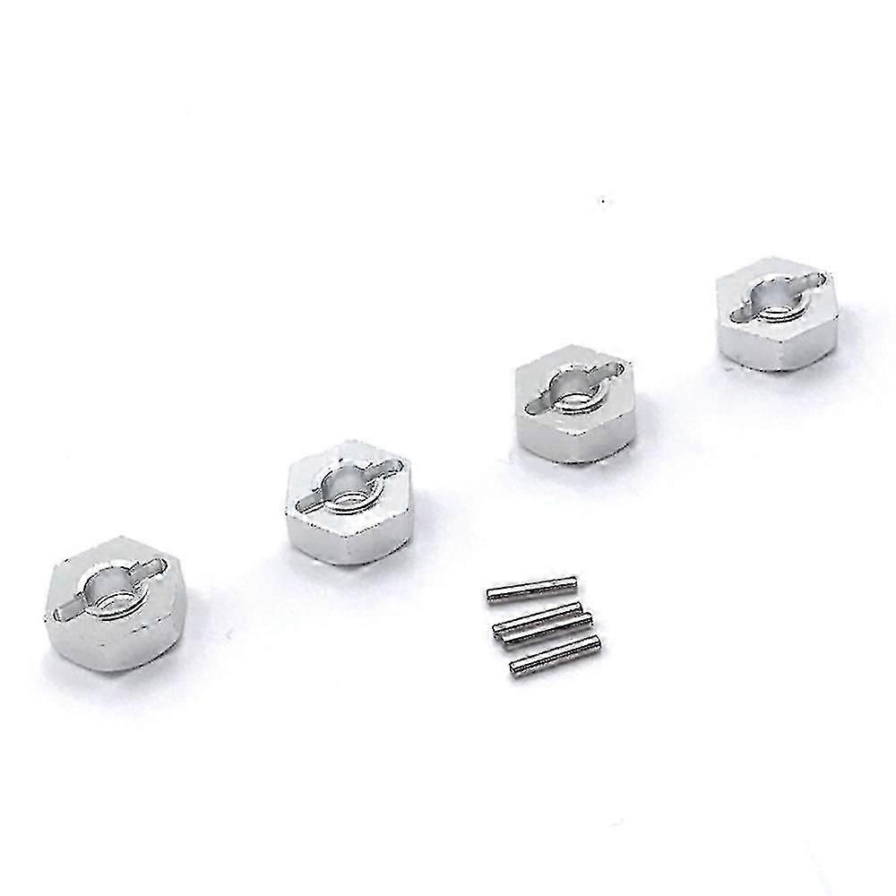 Lega di alluminio 12mm Combiner Wheel Hub Hex Adapter per Wltoys, argento