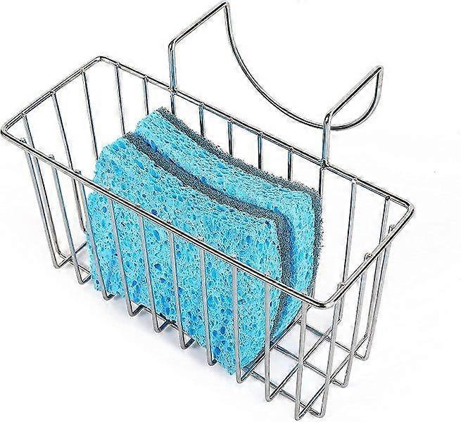 Sponge Holder with Hook for Sink Partitions Under 3.5 cm - Easy Installation for Double Bowl Sinks - Kitchen Accessory