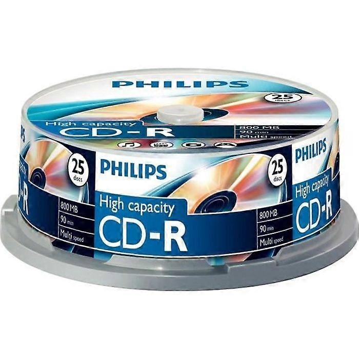 CD-R Philips 90 min 800MB 40x - 25 tukea karassa