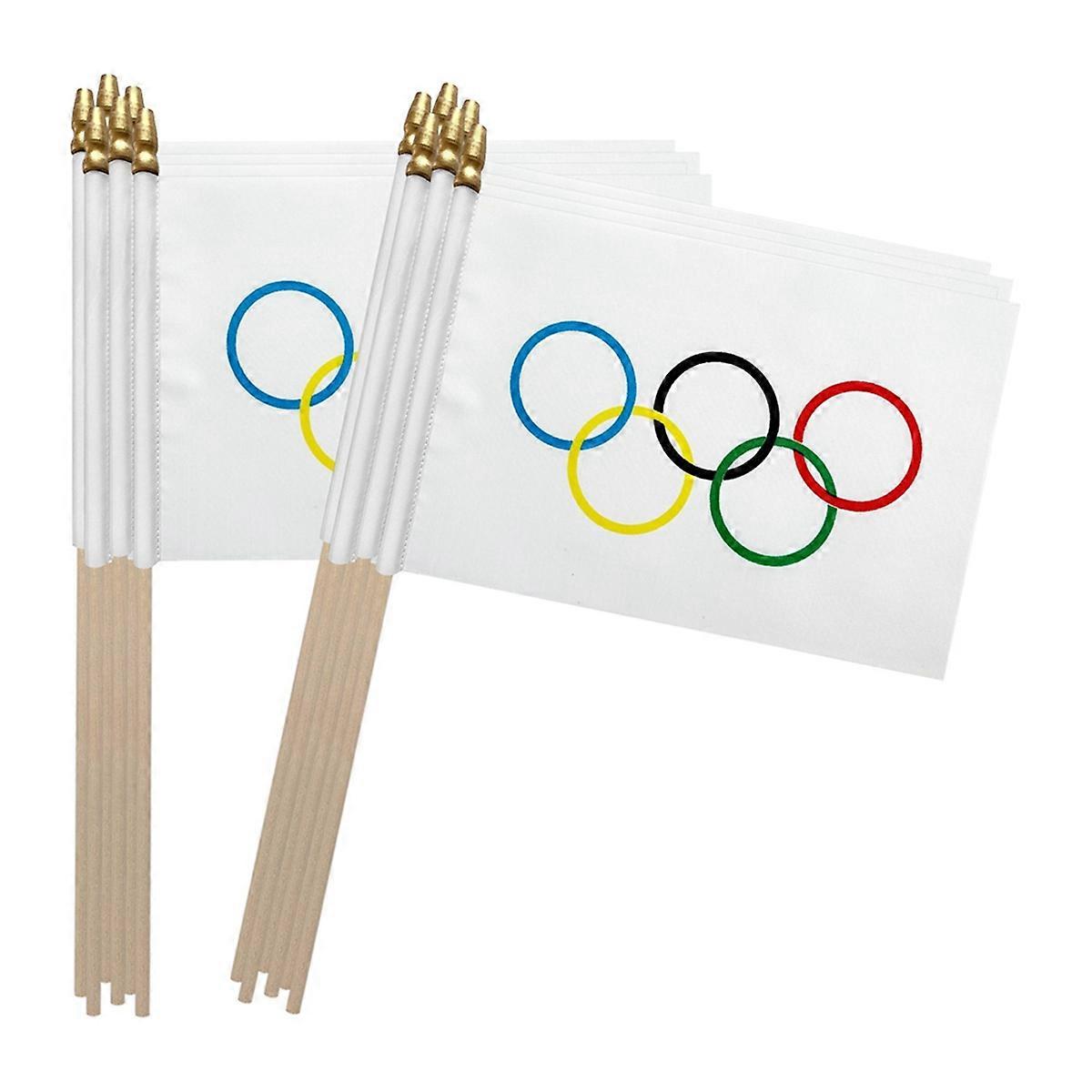 20 Pcs Decorations Hand Held Stick Flag