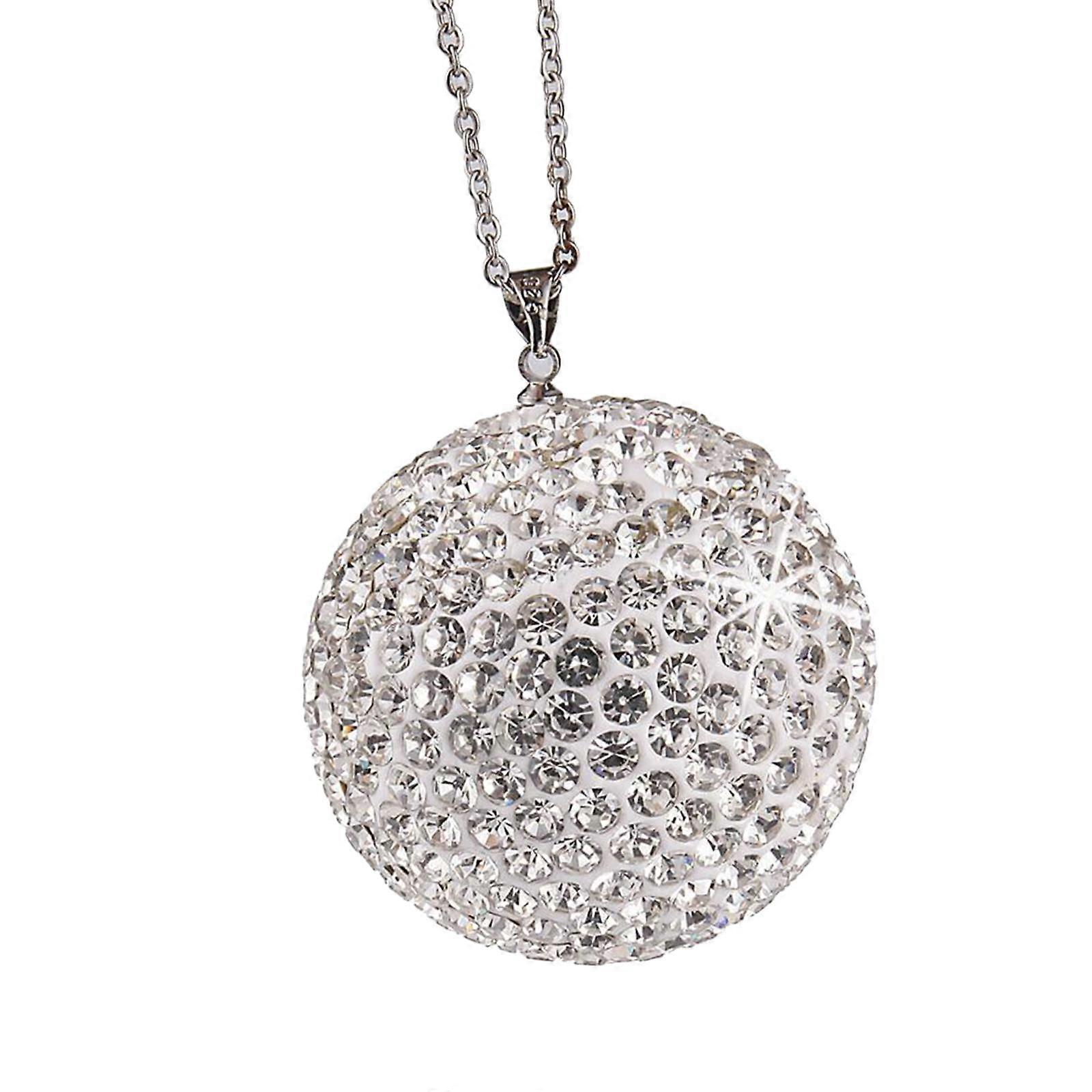 Diamond Crystal Ball Αυτοκίνητα Charms Αυτοκίνητα μενταγιόν για στολίδι πίσω λευκό