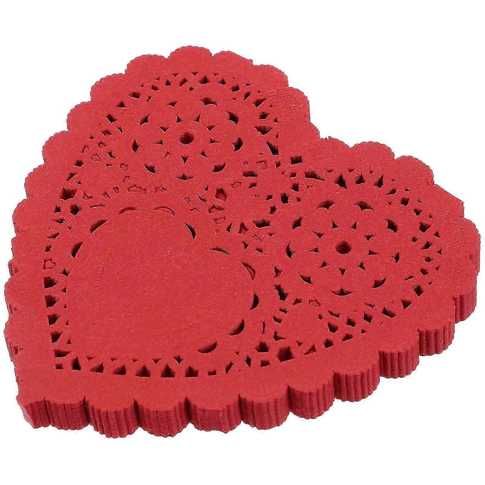 100pcs λεπτή καρδιά σχήματος τροφίμων χαρτί μαξιλάρια κέικ πετρελαίου κηλίδες χαρτί μαξιλάρια