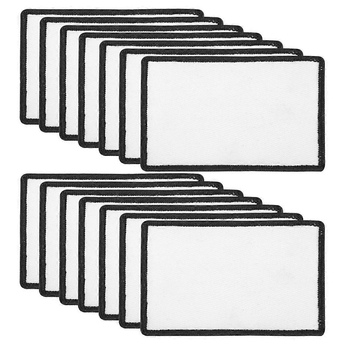 14 Pcs Sublimation Patches Blank Fabric Ironing Rectangular Blank Patches Fabric Repair Patches for