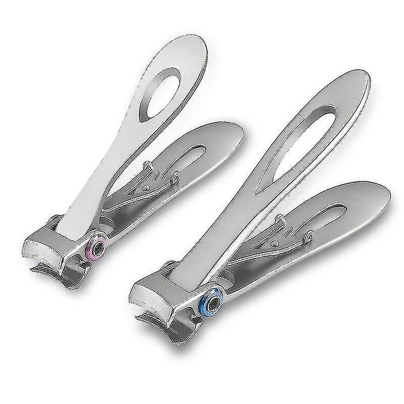 2pcs / set Nail Clippers Set Fingernail Toenail Cutter Ciseaux Acier inoxydable Sharp Sturdy