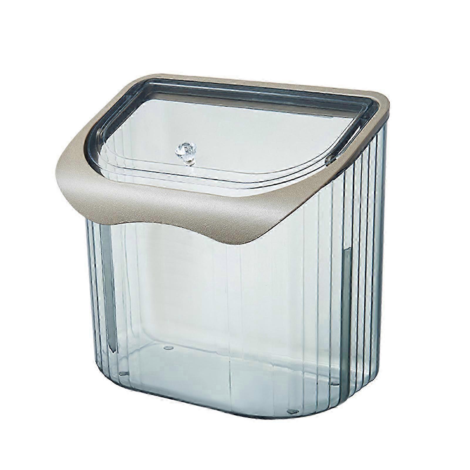 Kitchen Cabinet Wall-mounted Trash Can With Lid Practical Reusable Garbage Bin For Living Room Home