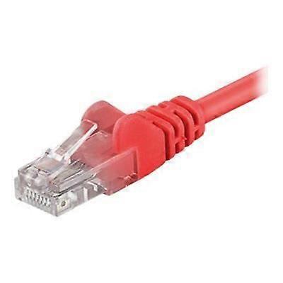 CAT 5e Network Cable - WENTRONIC - Red - 15m - RJ45 - Molded - PVC