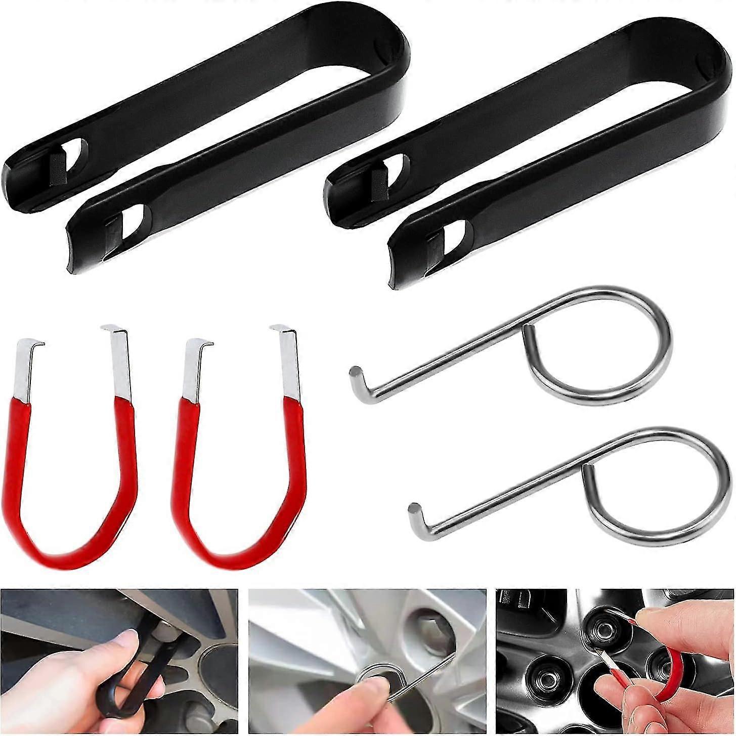 6PCS Removal Tool for Wheel Bolt Nut Covers Wheel Nut Caps Removal Tool for Assembly and Disassembly_Lucky_B