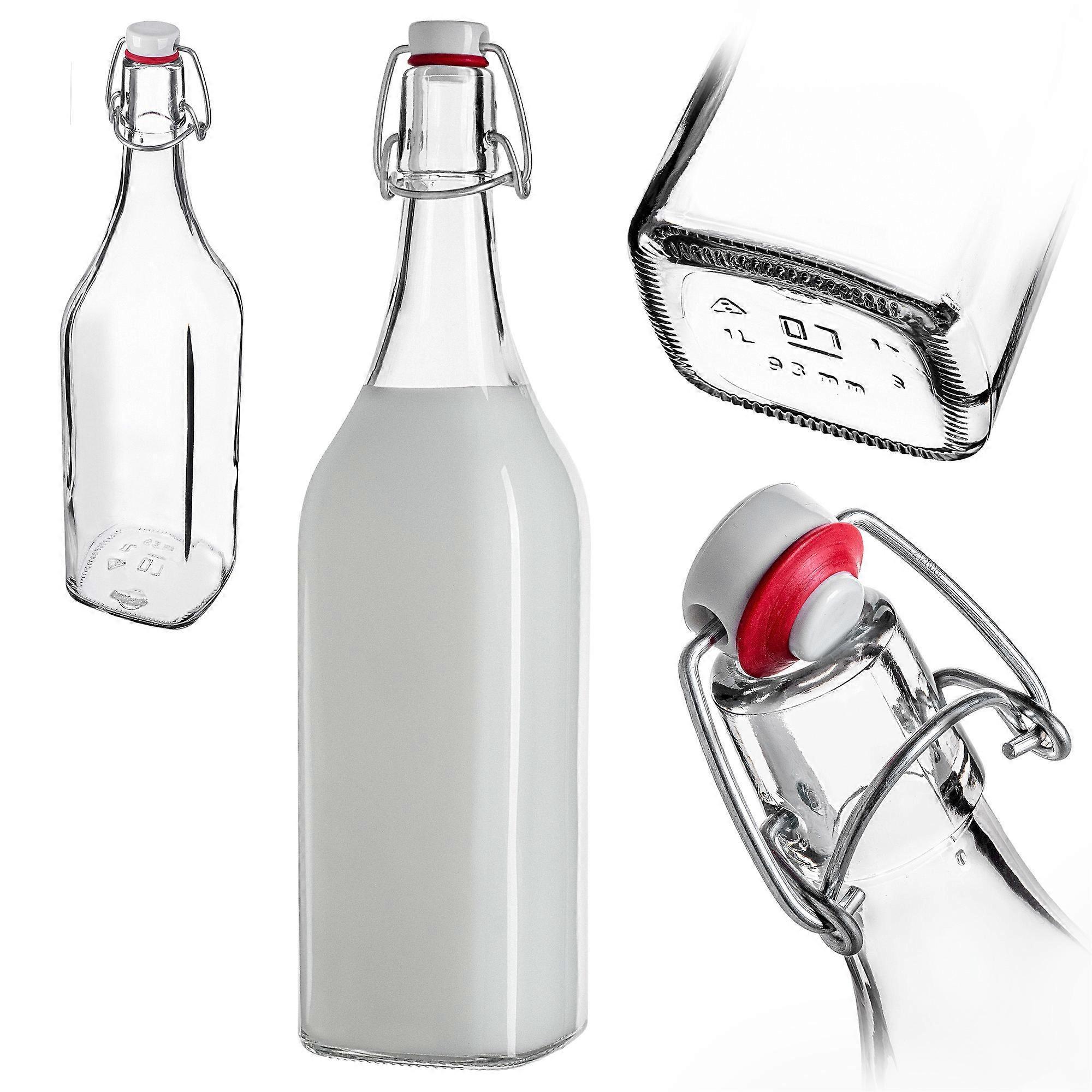 Garrafa de leite de vidro KADAX 1L com rolha