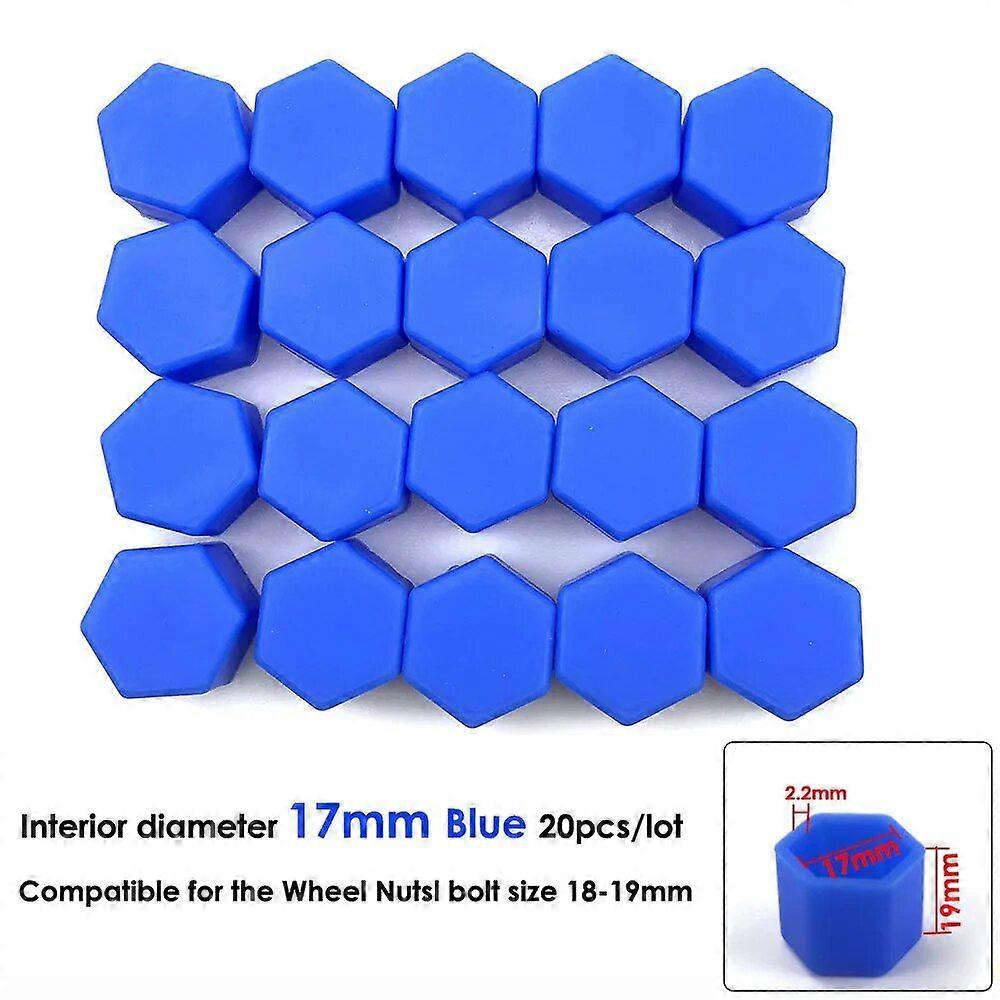 20 יחידות 17 מ"מ 19 מ"מ 21 מ"מ שחור כובעי גלגלים לרכב ברגים כיסויים אומים מגני רכזת גלגל אוטומטי סיליקון עיצוב מכסה בורג נגד חלודה כיסוי