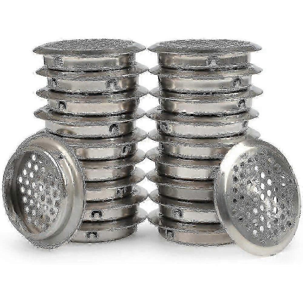50 stykker ventilationsgitter rustfrit stål ventilationshul
