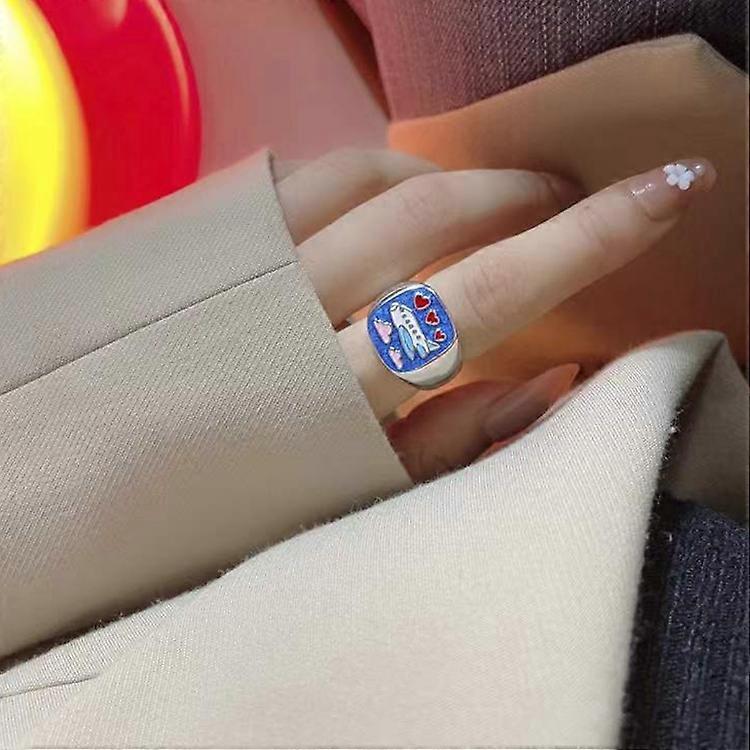 Light Luxury Cat Eye Stone Open Adjustable Ring, Specification:J2873