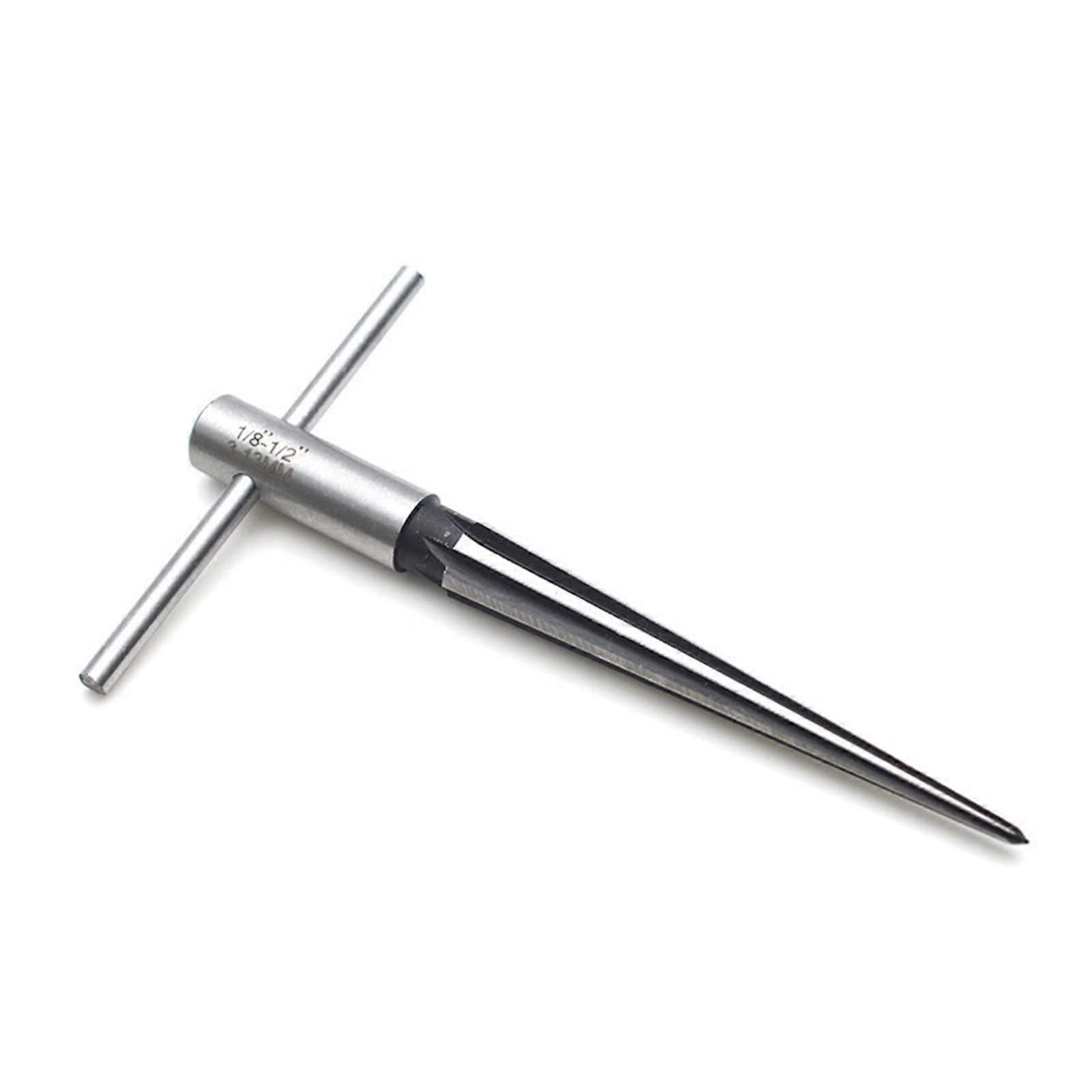 313mm Bridge Pin Hole Reamer, T-Handle 6-Slot, Tapered Drill Bit For Woodworking and Milling