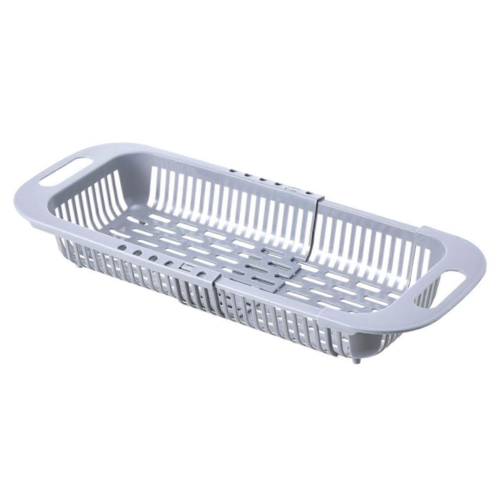 Telescopic Draining Multipurpose Thickened Large Capacity Space Saving Fruits Vegetables Drain Basket for Home Kitchen