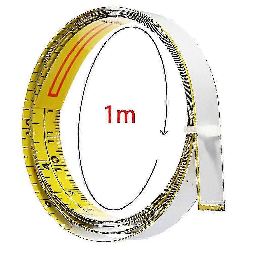 Upgraded Self Adhesive Steel Ruler Tape Measure for T-Track Router Woodworking - Inch and Metric Scale lucky
