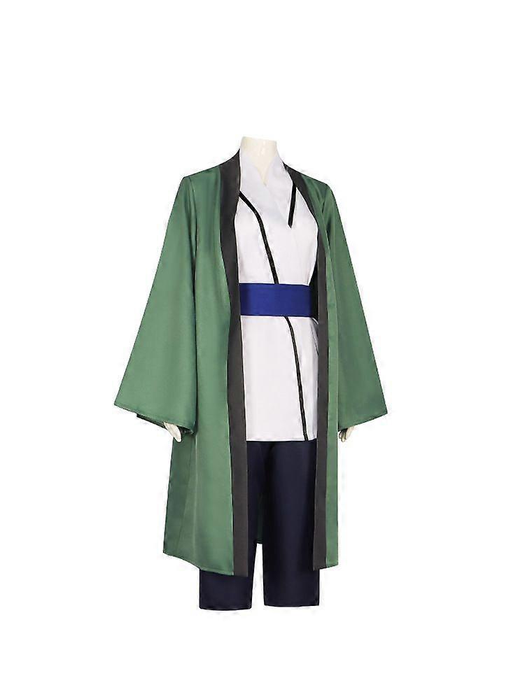 Tsunade Cosplay -asusetti vihreä viitta ja ninja-asu vyö Naruto -teemalla