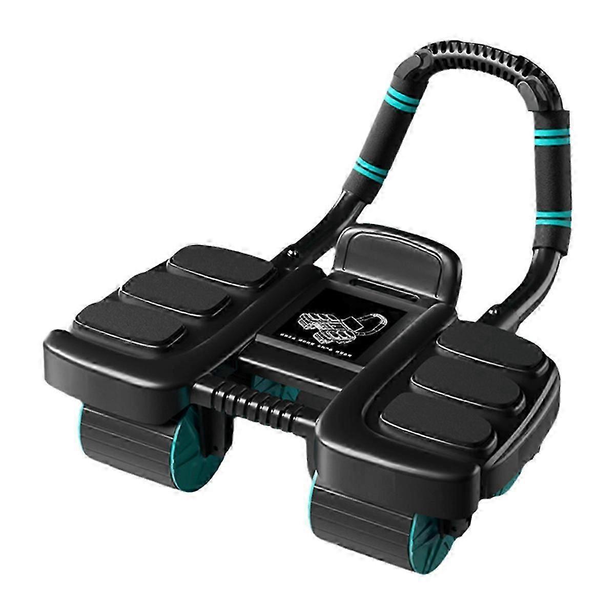 Ab Roller with Elbow Support,Four Wheel Ab Roller Core Exercise, B