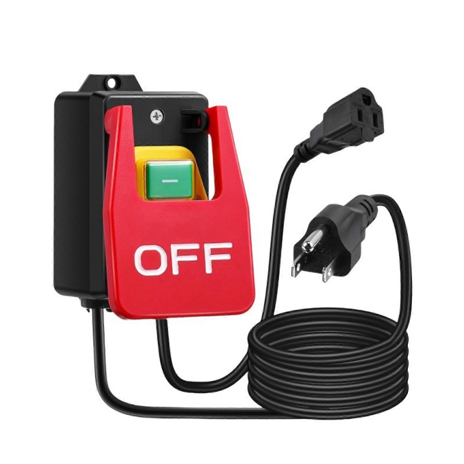 110 to 120V Single Phase On/Off Switches with Stop Sign Paddle Router Table Switches for Fast Power Off for Table Sawing Multicolor