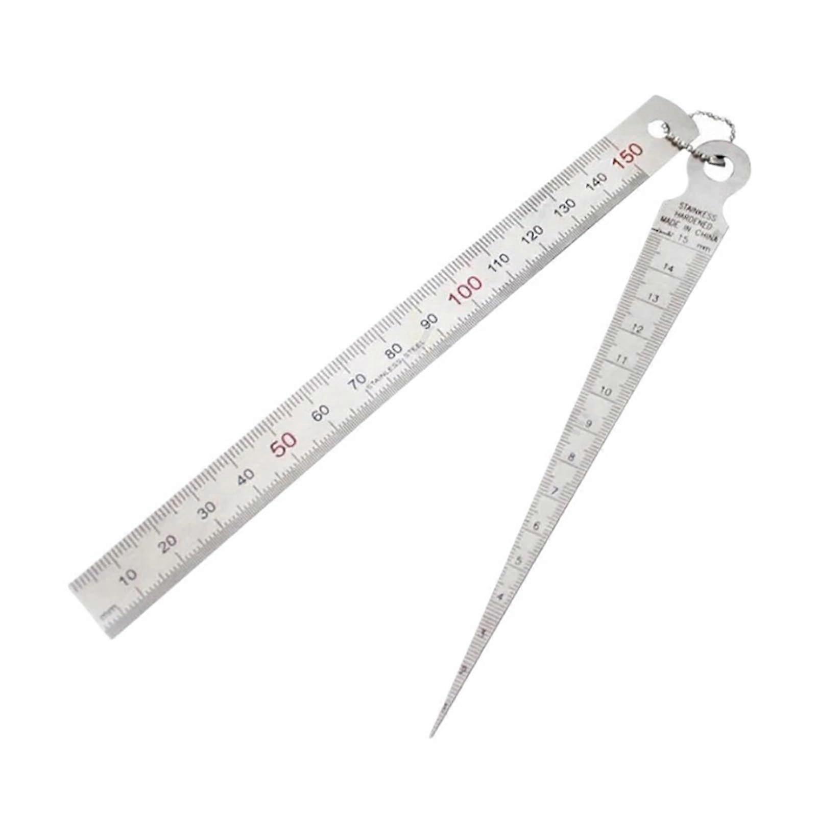 Gap Hole Measuring 115mm Set Wedge Feeler Gauge Clearance Ruler Probe Taper Gauge Gap Measurement Tools Steel Ruler Wedge Valve Thickness Gauge