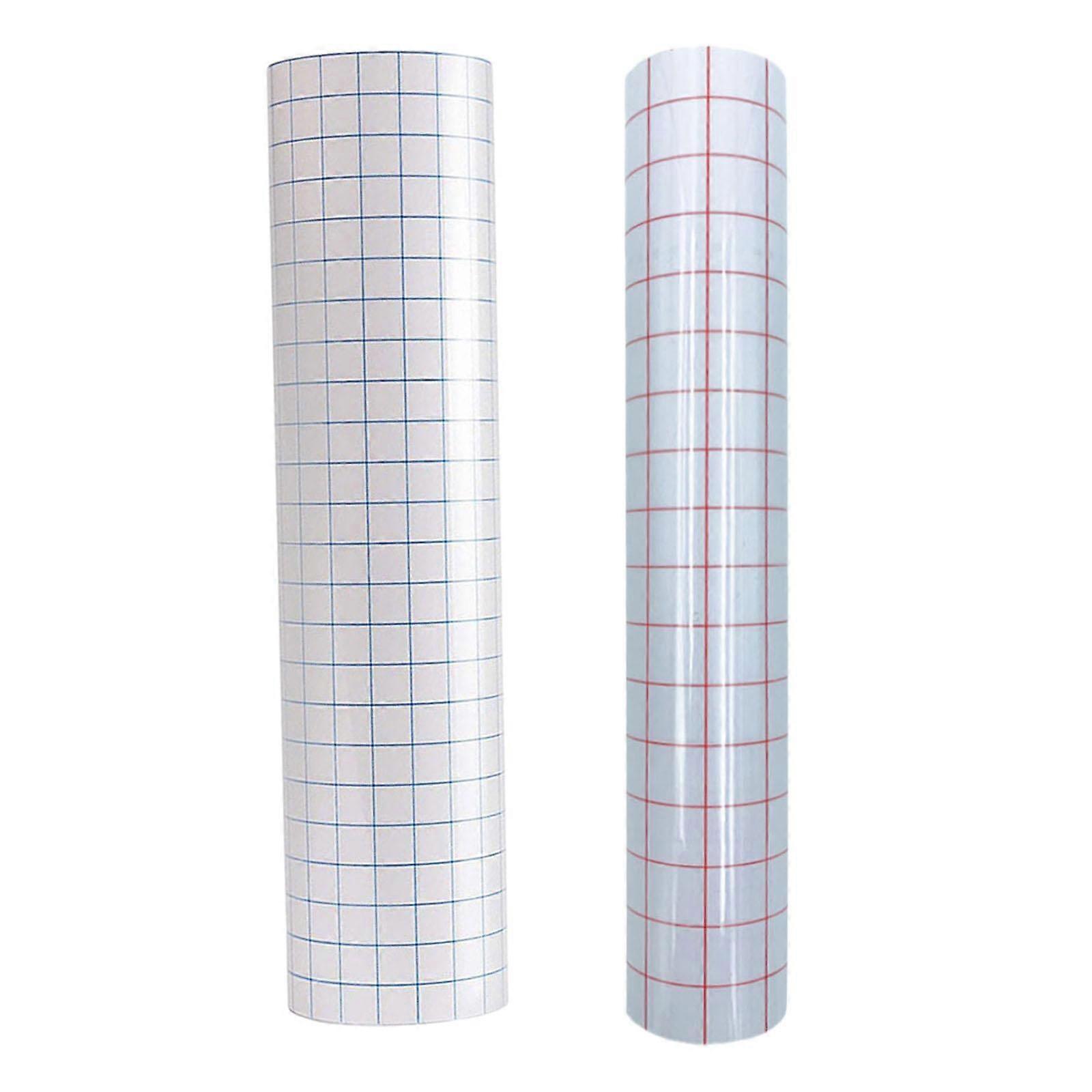 2 Rolls Vinyl Transfer Paper with Alignment Grid for Decals Walls Craft Art