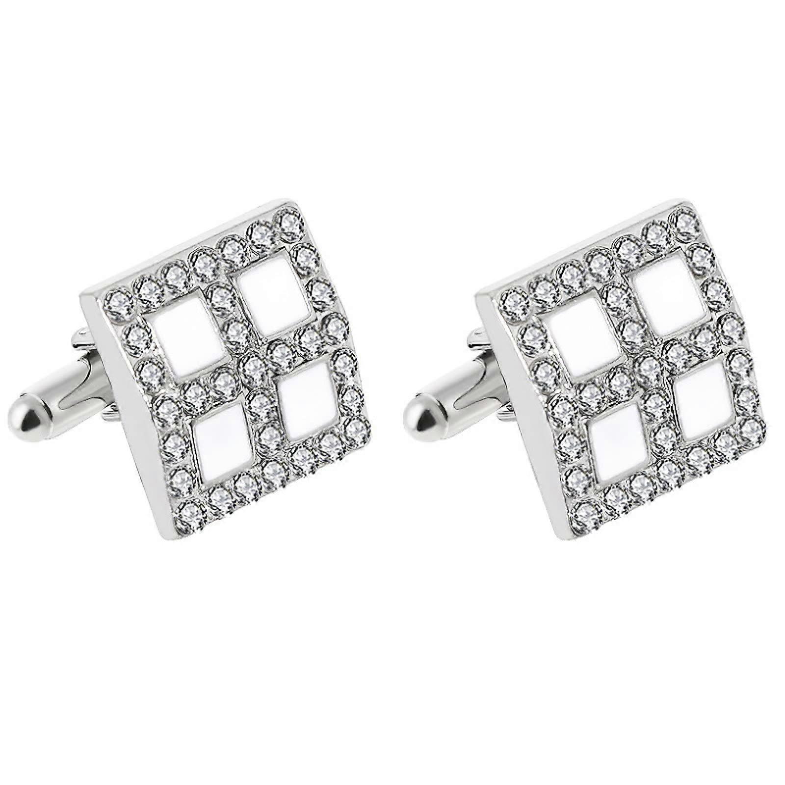 Crystals Cuff Links Square Square Diamond Cufflinks 'S Shirts