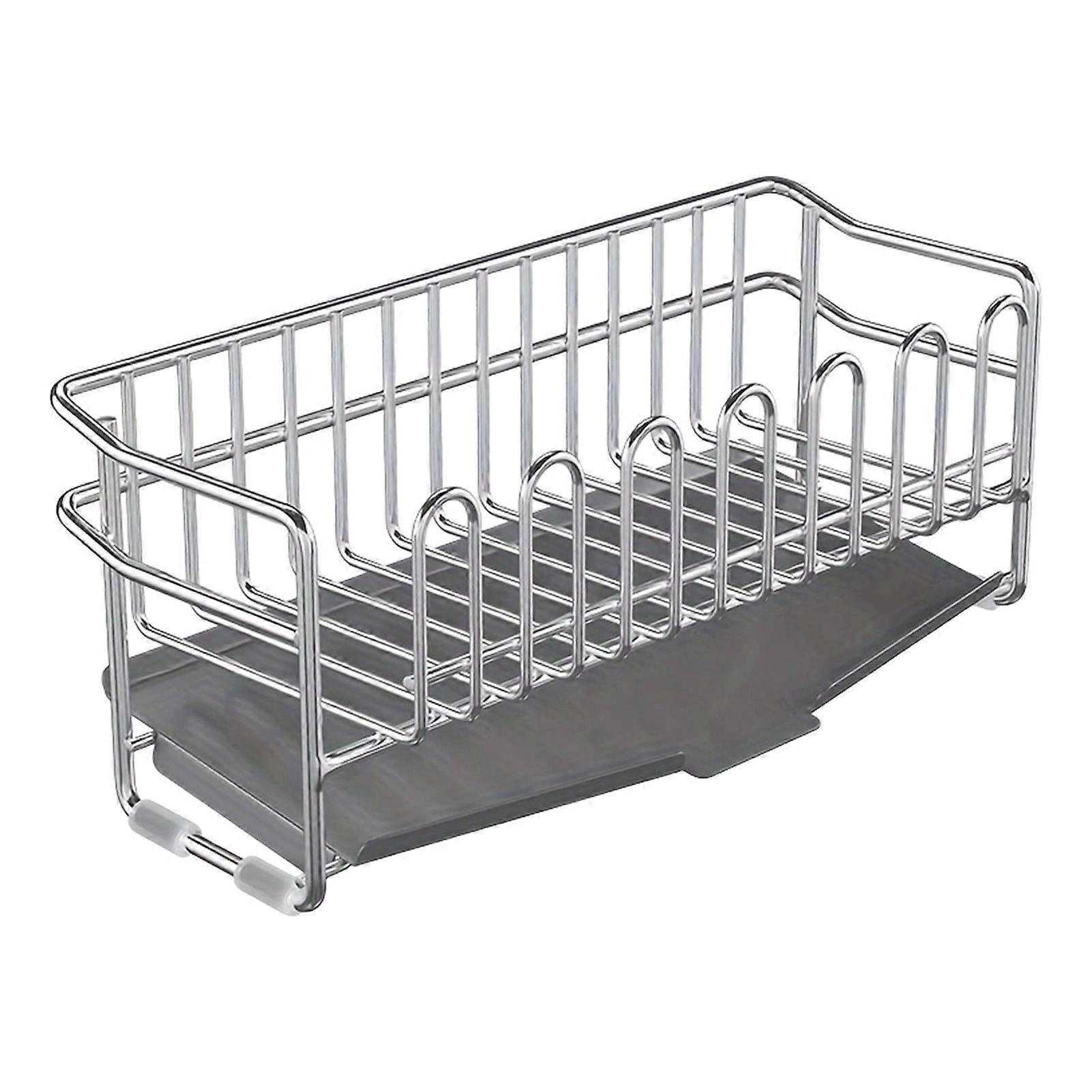 Sponge Holder for Kitchen Sink Multi-functional Self Drain Soap Sponge Caddy