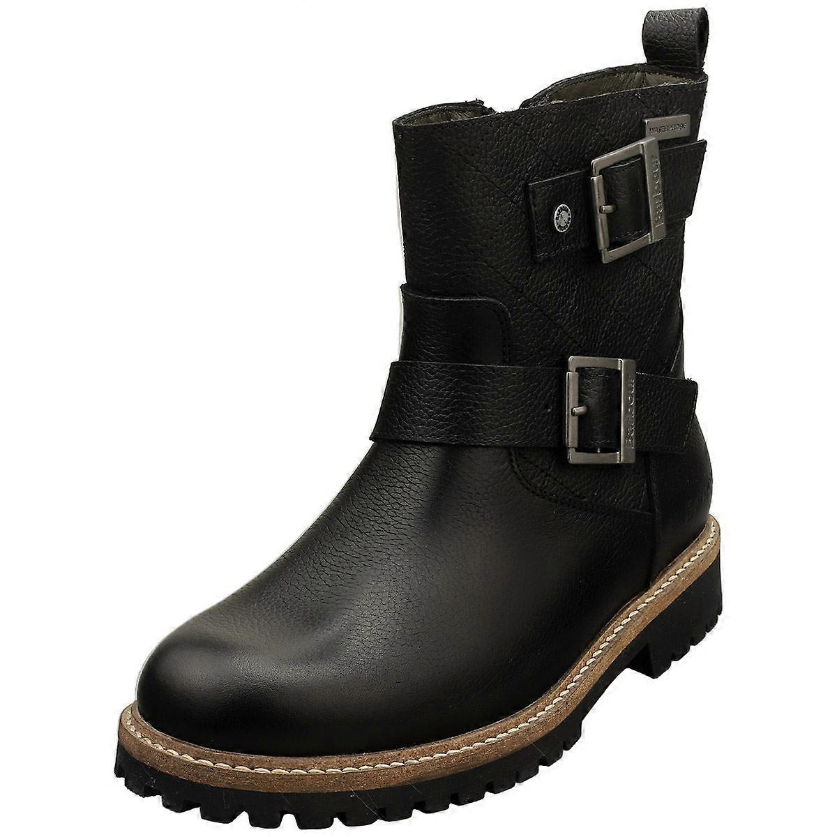 Barbour Bramble 女式机车靴 黑色