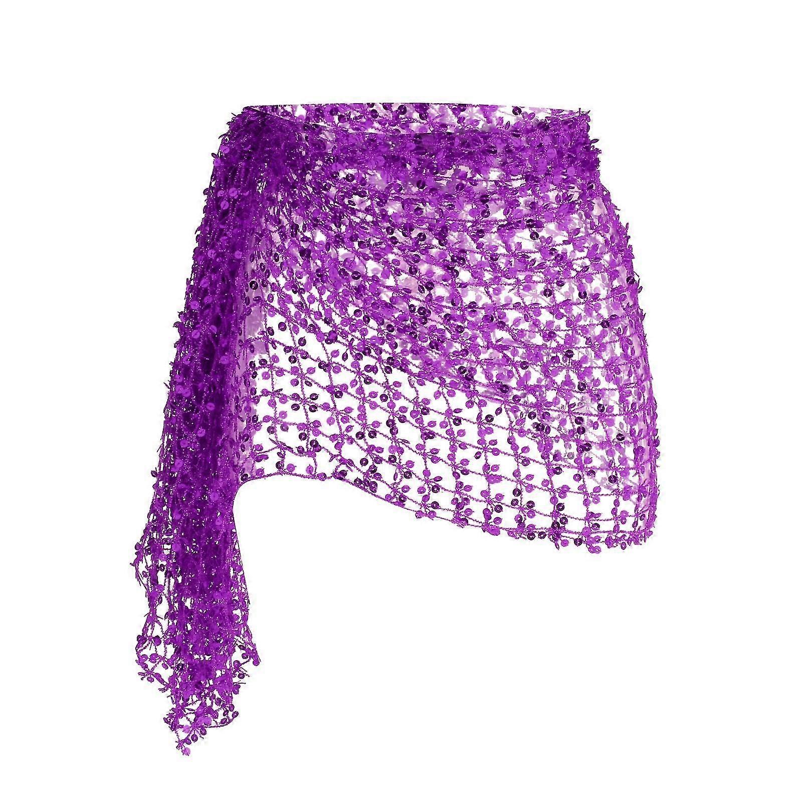 女性のためのベリーダンスヒップスカーフ - ブラックゴールドウエストスカーフフェスティバルアクセサリー