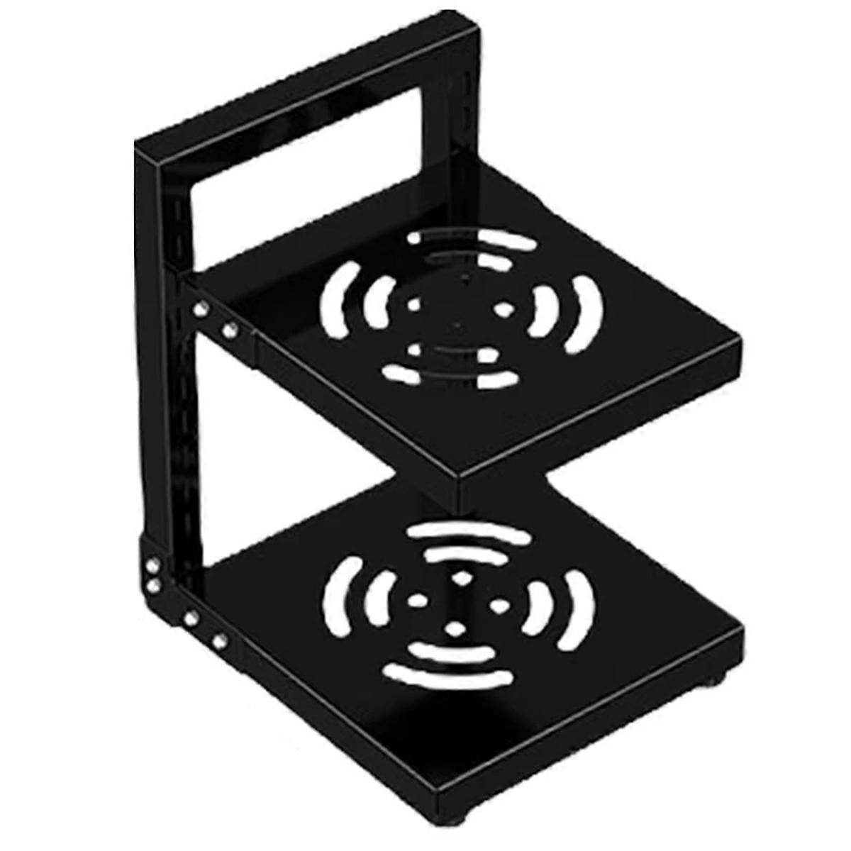 Adjustable Pot Organizer Rack - Space-Saving, Rustproof Storage for Pans, Pots & Lids - Under Cabine