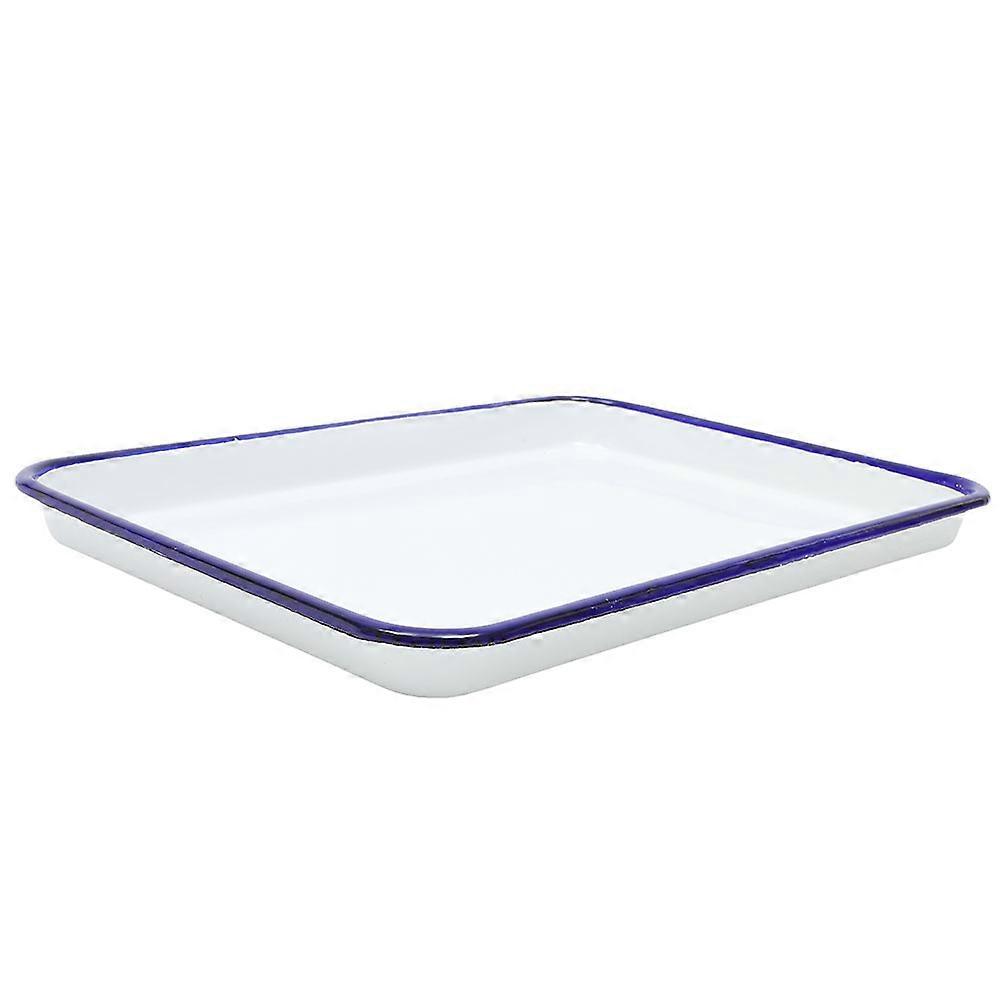 Enamel Non Stick Baking Tray Reusable Oven Safe Roasting Pan Multifunctional for Family Meals Desserts Serving