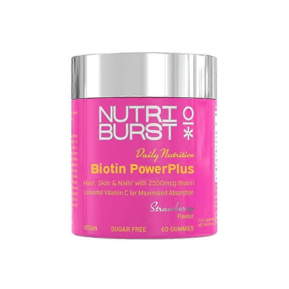 Nutriburst Biotin PowerPlus 2500mcg Vegan Sugar-Free 60 Gummies