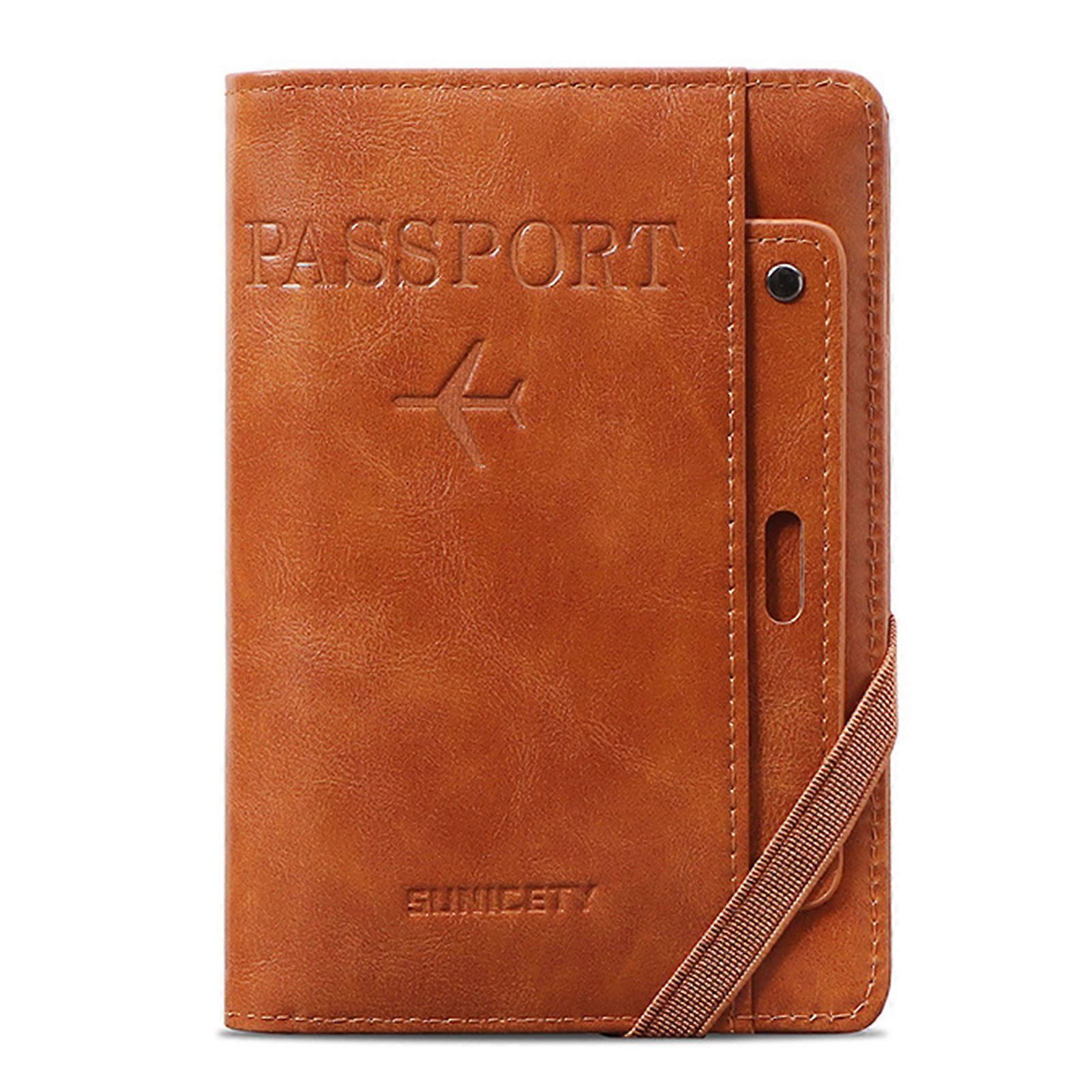 Men's RFIDs Blocking Anti-Theft Wallet Solid-Color Large Capacity Money Clip for Adult Teens
