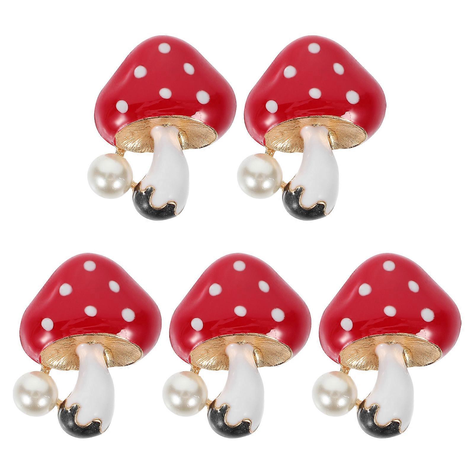 لطيف فطر سيارة تنفيس مقاطع دائم سبائك DIY اكسسوارات السيارات للنساء ، لافتة للنظر لوازم الديكور الأحمر