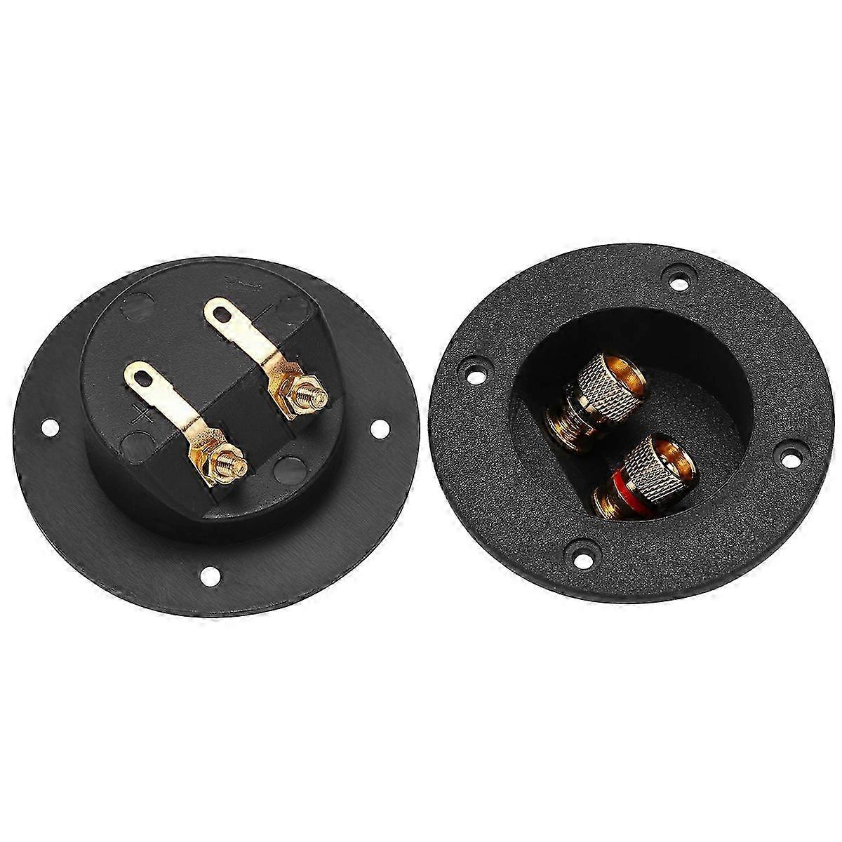 2pcs DIY Home Car Stereo Screw Cup Connectors Subwoofer Plugs 2-Way Speaker Box Terminal Binding Pos