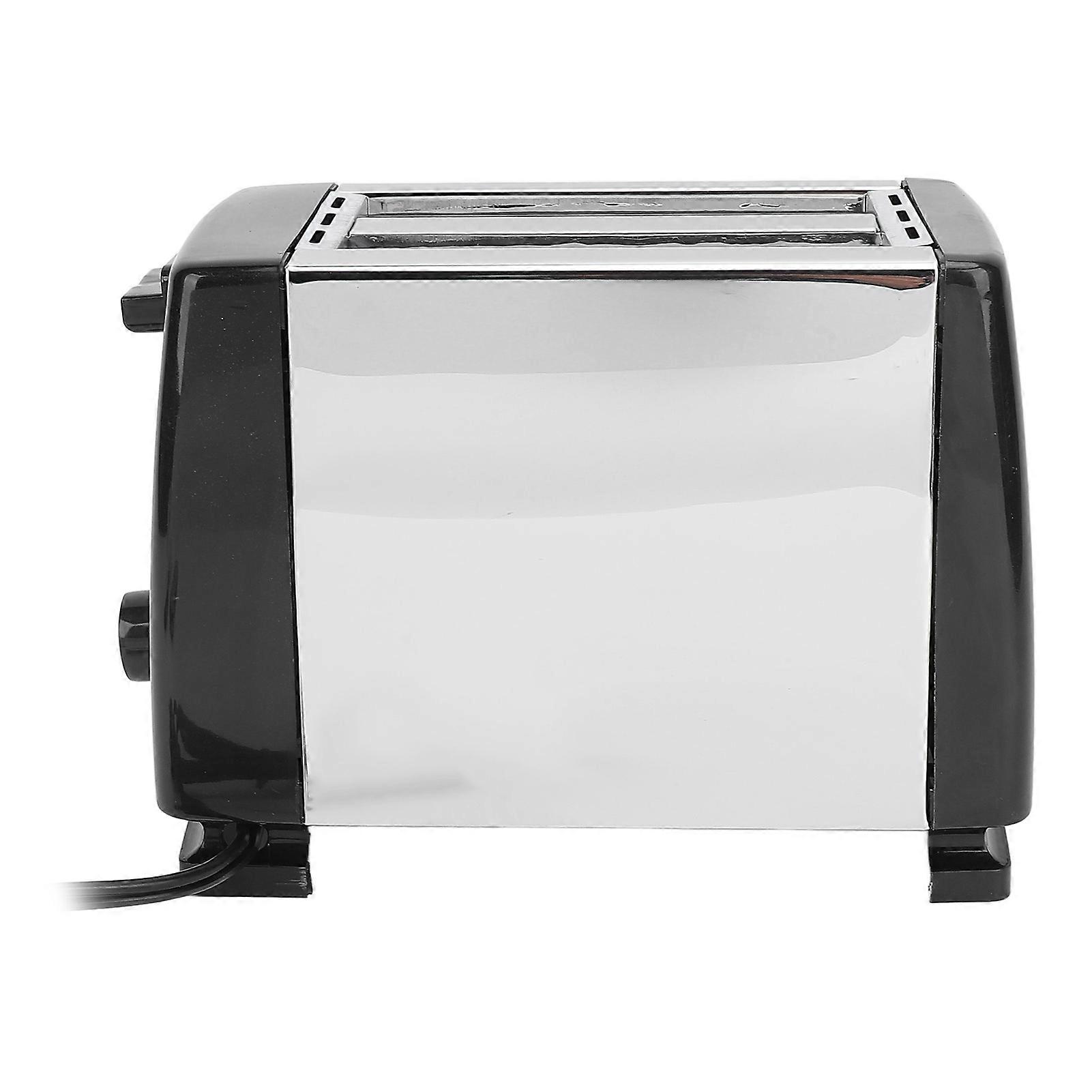 Compact Bread Toaster Portable ABS and Stainless Steel Wide Slot 2 Slice Toaster for Home US Plug 110V 