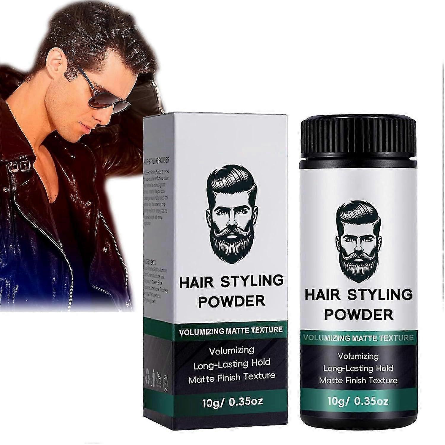بودرة الملمس للرجال ، بودرة تصفيف الشعر المطورة للرجال ، بودرة مكثفة للشعر للرجال ، تصفيفة شعر طبيعية غير لامعة تدوم طويلا ، سهلة التطبيق