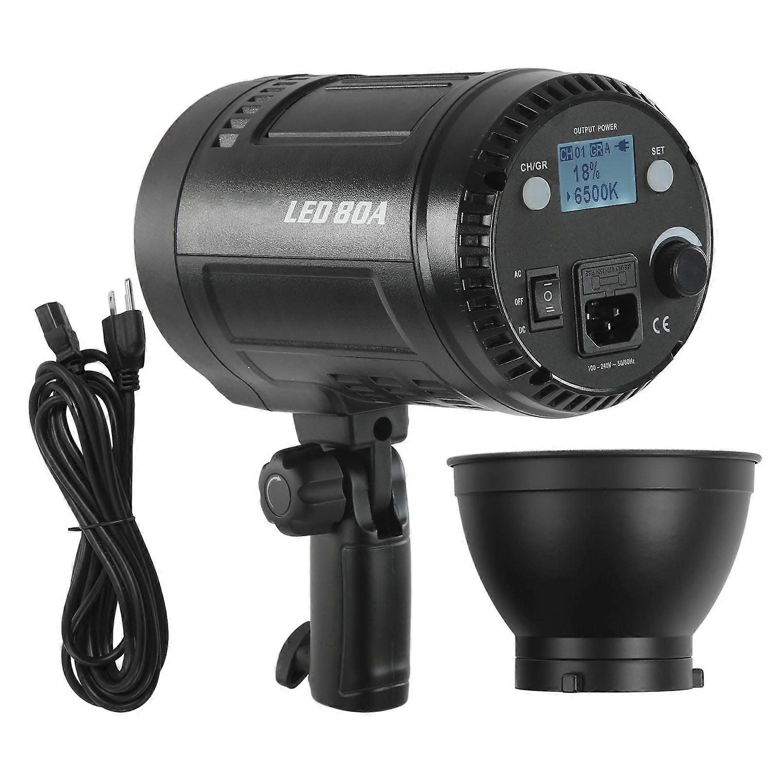 80W LED Video Light - Adjustable Photography Lighting with APP Control & Dual Power Options