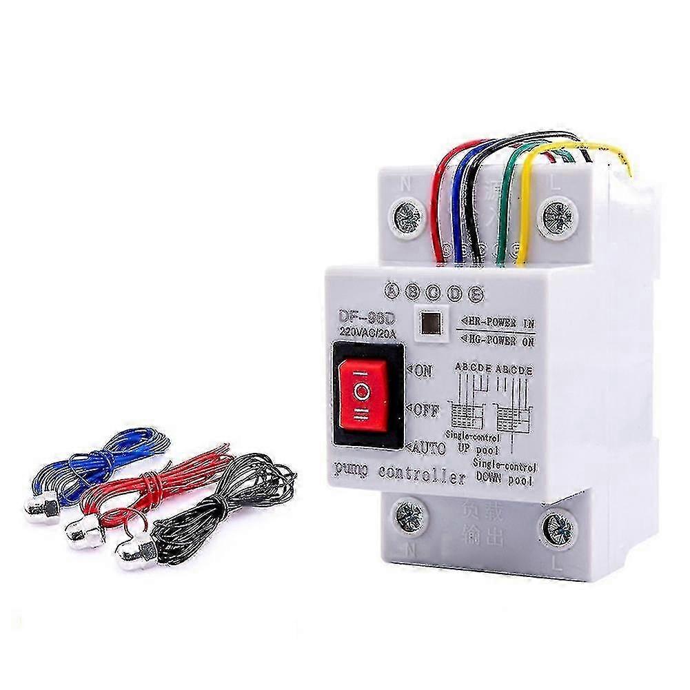 Automatic Water Level Controller Switch for Tank, 220V 20A Liquid Level Detection Sensor with Auto Control