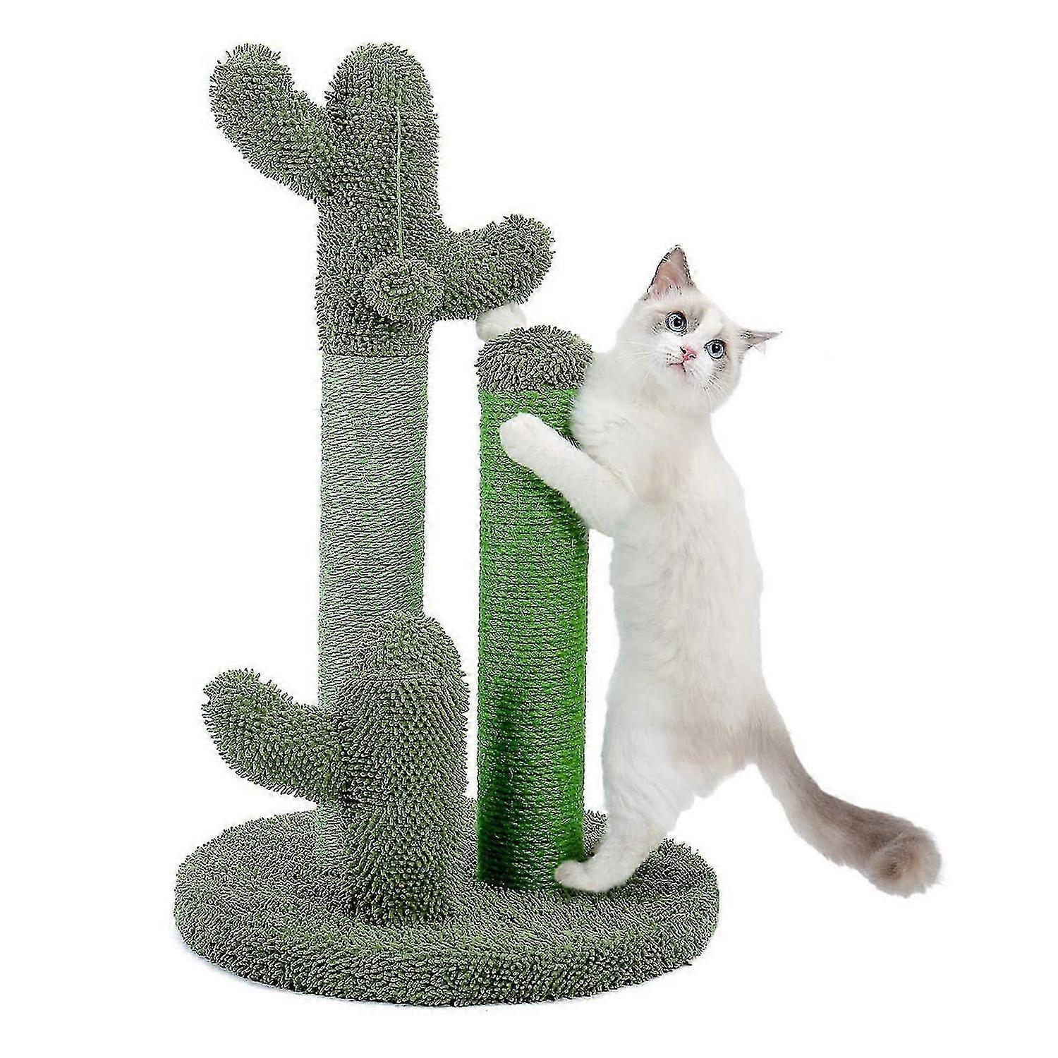 Cactus For Cat Scratcher Kitten Scratching Post Natural Sisal Rope Green Tree 21