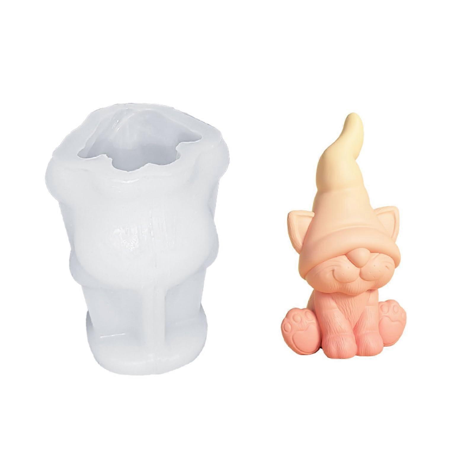 Gnomes Silicone Mold for Crafting, Scented Candle Holders, Decorative Resin Art, 3D Design