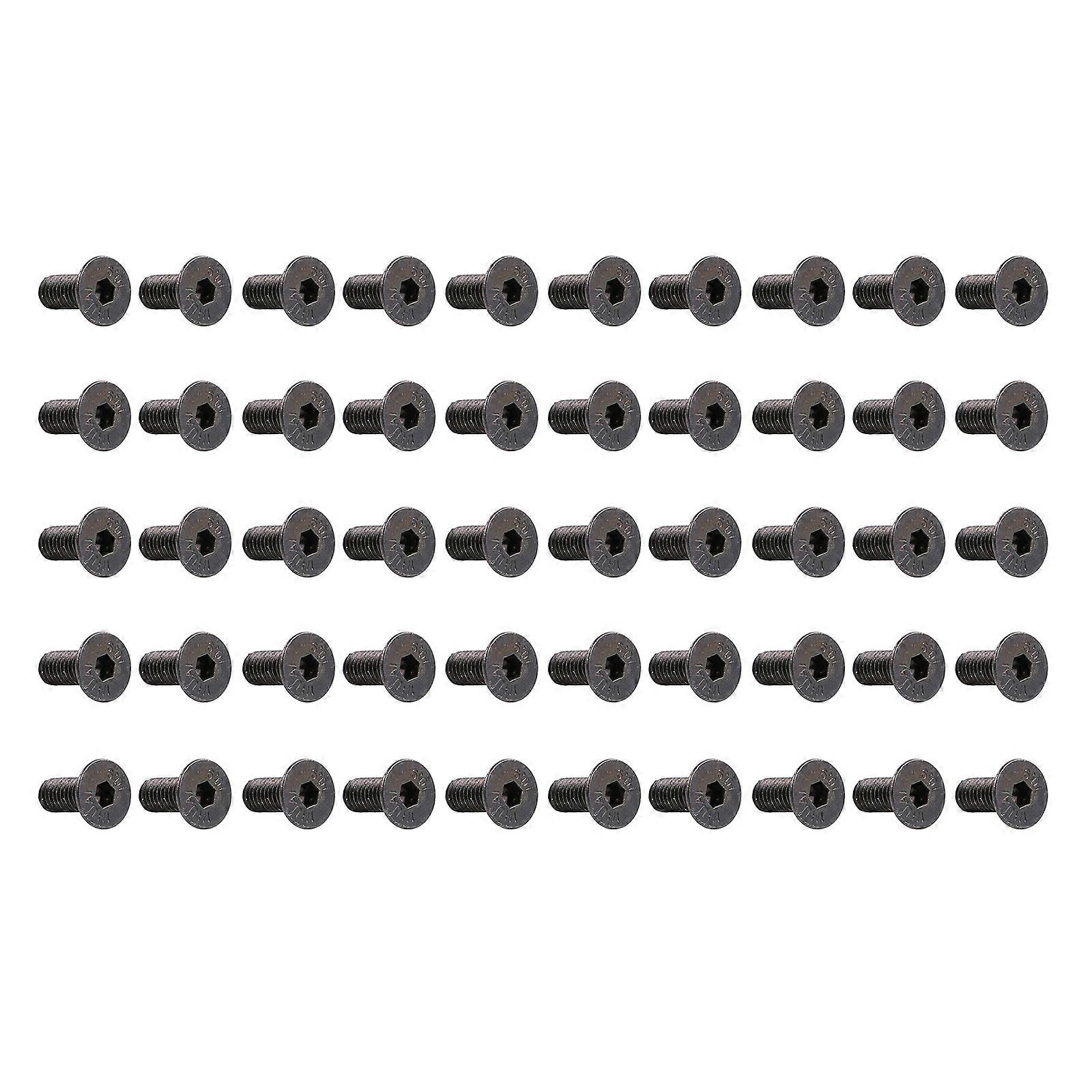 50pcs Practical Machined Bike Cleat Mounting Hardware High Strength Rustproof Pedals Fastening Components Daily Use