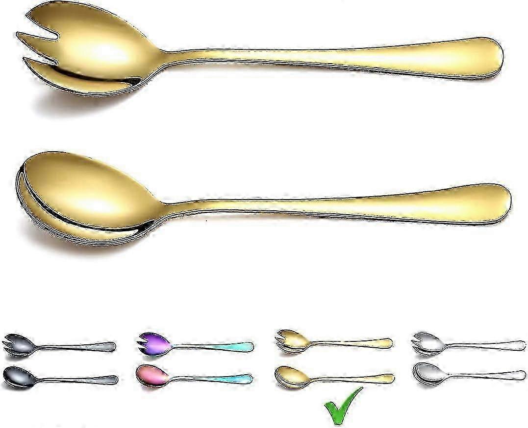 チタンメッキステンレスサラダセット 2個入り(ゴールド)