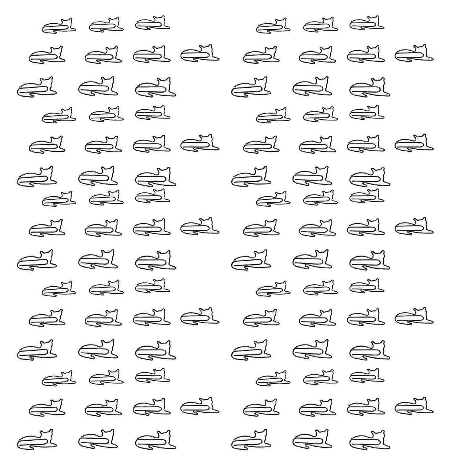 2025 Latest Model  100pcs Cat Shape Paper Clips Increased Slip Resistance