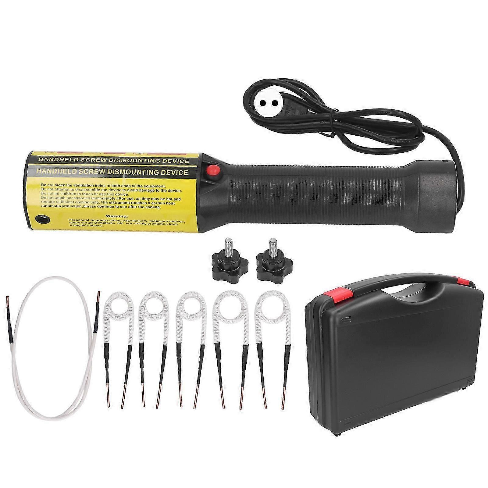 Magnetic Induction Heater With 6 Brass Coils Flameless Screws Bolts Nuts Heating Removel Tool 1200w Eu Plug 220v 6a