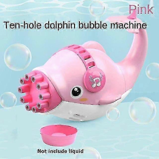 Cartoon Camera Bubble Machine Dolphin Bubble Gun Blowing Automatic Soap for Kids in Summer - Pink Color for Little Ones